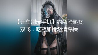 【开车别玩手机】约两骚熟女双飞，吃药加持激情爆操