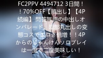 FC2PPV 4494712 3日間！！70%OFF【顔出し】【4P続編】 問答無用の中出しオンパレード。陰部丸出しの変態コスでエロさ倍増！！4Pからのじゃんけんソロプレイは一度で二度美味しい！