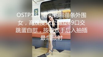 OSTP137 老哥约啪苗条外围女，高难度站立倒立69口交跳蛋自慰，按着双手后入抽插最后颜射