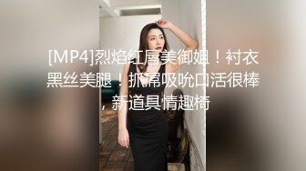 [MP4]烈焰红唇美御姐！衬衣黑丝美腿！抓屌吸吮口活很棒，新道具情趣椅