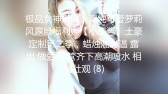 极品女神嫩妹！清纯可爱萝莉风露脸福利姬【小鹿酱】土豪定制第二季，蜡烛油封逼 露出 做爱 双管齐下高潮喷水 相当壮观 (8)