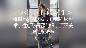 2023-2-23【用利顶你】深夜极品外围美女，自带豹纹短裙，性感热舞骚的很，顶级美腿扛起爆草